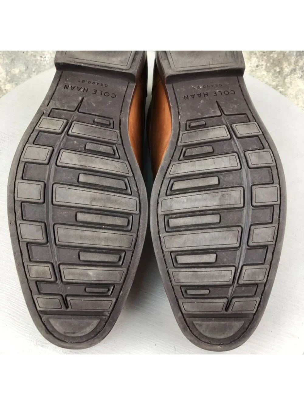 Cole Haan Men's Size 13W Grand.OS Cap Toe Brown Leather Oxfords Dress Shoes